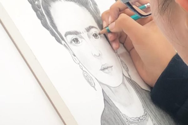 Dibujando a lápiz retrato