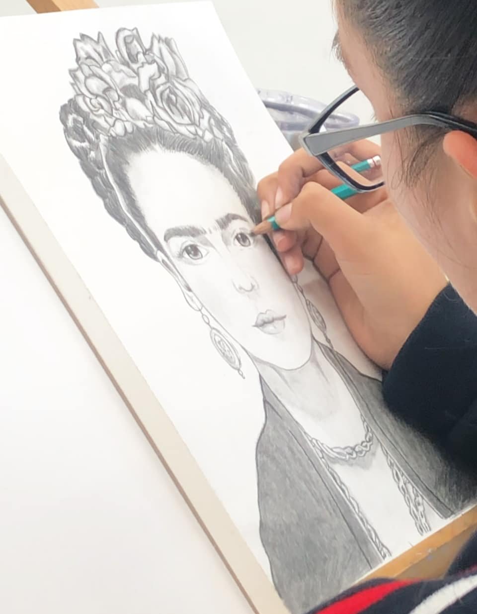 Dibujando a lápiz retrato Dibujando a lápiz retrato