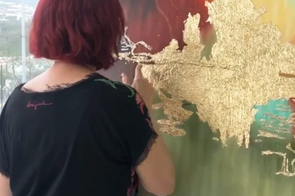 Pintando pintura al óleo técnicas mixtas